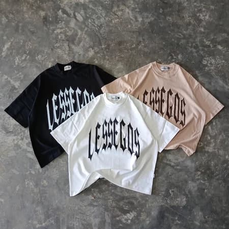 Lessegos Boxy Tshirt Cursive Heavyweight 16s