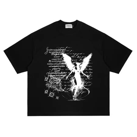 Lessegos Boxy Tshirt Gorras Hitam