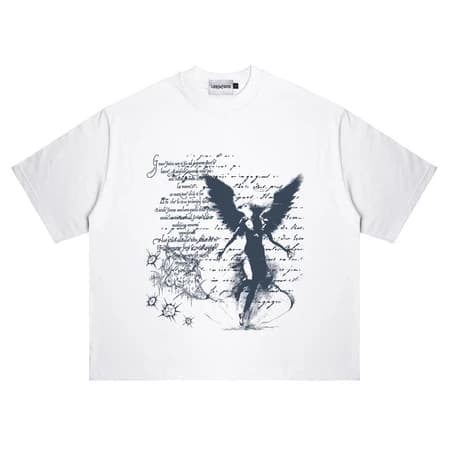 Lessegos Boxy Tshirt Gorras Putih