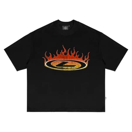 Lessegos Boxy Tshirt Hellfire Heavy Weight 16s Hitam