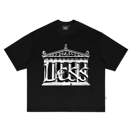 Lessegos Boxy Tshirt Predio Heavy Weight 16s Hitam