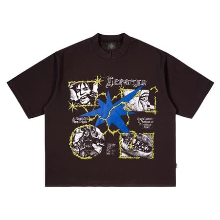 Lessegos Boxy Tshirt Unclear Heavy Weight 16s Dark Brown