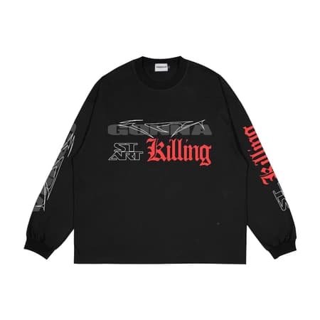 Lessegos Longsleeve Boxy Fit Start Hitam